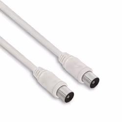 METRONIC 338002 Câble TV coaxial 952 mm mâle-mâle. 2 m - blanc
