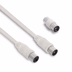 Câble TV coaxial 952 mm mâle/fem.+adaptateur mâle/mâle 5 m
