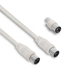 Câble TV coaxial 952 mm mâle/fem.+adaptateur mâle/mâle 5 m