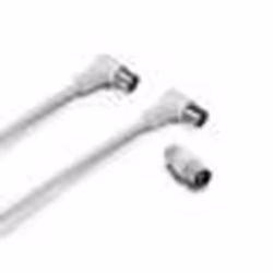 Câble TV coaxial 952 mm coudé mâle/fem. + adaptateur 952 mm 2 m