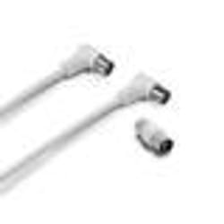 Câble TV coaxial 952 mm coudé mâle/fem. + adaptateur 952 mm 2 m