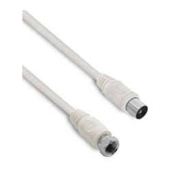 Câble TV satellite coaxial F/9,52 mm mâle/mâle 2 m