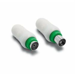 Metronic - Fiche tv (lot de 2) blindée 9 mm mâle+ fem.