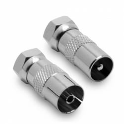 Metronic - Adaptateur (lot de 2) F/9,52 mm mâle/mâle et mâle/fem.
