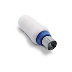 Fiche TV blindée 9,52 mm à visser mâle - blanc