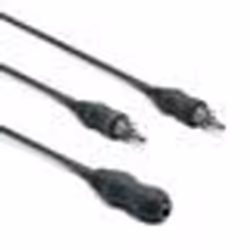 Adaptateur Jack 35 mm - METRONIC - 360055 - 2 RCA mâles - 01 m - Noir
