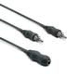 Adaptateur Jack 35 mm - METRONIC - 360055 - 2 RCA mâles - 01 m - Noir