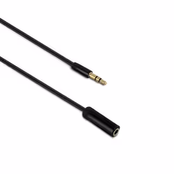 Câble audio jack stéréo 35 mm mâle-fem. 15 m - METRONIC - Rallonge de cordon audio - Noir - Blindé