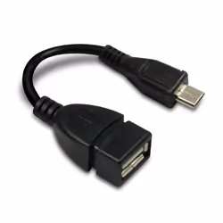 Câble micro USB OTG micro B -A fem. - noir