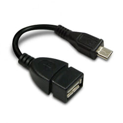Câble micro USB OTG micro B -A fem. - noir
