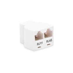 Metronic - Raccord RJ11 fem/ RJ11+RJ45 fem