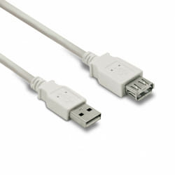 Metronic - Câble usb a mâle/A fem. usb 2.0 - 1,8 m - blanc