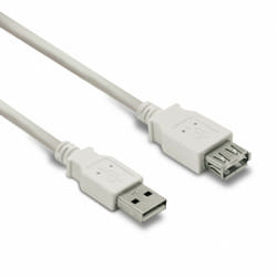 Metronic - Câble usb a mâle/A fem. usb 2.0 - 3 m - blanc