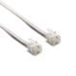 Câble téléphonique RJ11 - METRONIC - 10 m - Contacts dorés - ADSL - Blanc