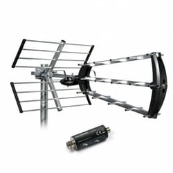 Metronic - Antenne d'extérieur trinappe 26 dB + filtre 694 MHz