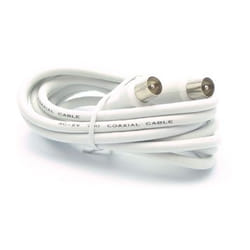 Metronic 2m 9.52mm M/M câble coaxial Blanc