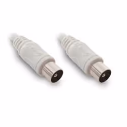 Metronic 2m 9.52mm M/M câble coaxial Blanc