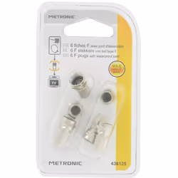 Metronic 438125 connecteur coaxial Type F 6 pièce(s)