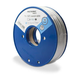 Metronic 438215 câble coaxial 15 m Bleu, Blanc