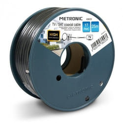 Metronic 438253 câble coaxial 25 m Noir