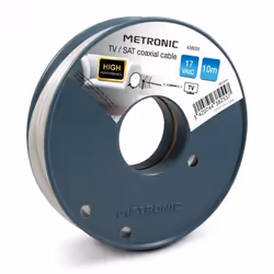Metronic 438255 câble coaxial 10 m Gris