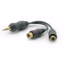 Metronic 460050, 3,5mm, Mâle, 2 x RCA, Femelle, Noir