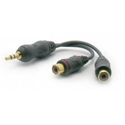 Metronic 460050 câble audio 3,5mm 2 x RCA Noir