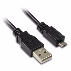 Metronic 470216, 1,8 m, USB A, Micro-USB B, USB 2.0, Noir