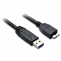 Metronic 470221, 1,8 m, USB A, Micro-USB B, USB 3.2 Gen 1 (3.1 Gen 1), 4800 Mbit/s, Noir