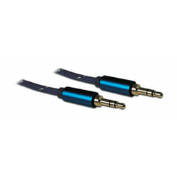 Metronic - Câble audio jack stéréo 3,5 mm mâle/mâle 1 m - bleu