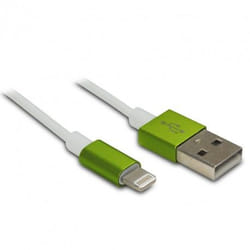 Metronic 471041 câble Lightning 1 m Vert, Blanc