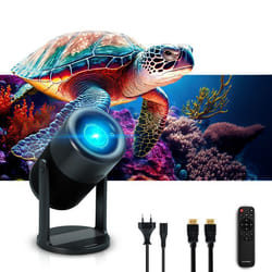 METRONIC 475350 Vidéoprojecteur Portable connecté WiFi Bluetooth Haut-Parleur Intégrés - Puissant Projection jusquà 5m - Noir