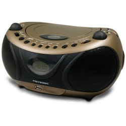 Metronic 477106 Système stéréo portable Analogique 2 W AM, FM Noir, Cuivre Lecture de MP3
