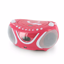 Metronic 477148 Lecteur de CD Lecteur CD portable Rose, Blanc