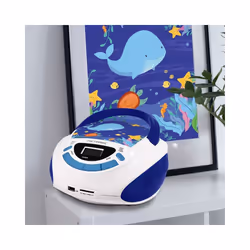 Metronic 477170 Lecteur de CD Lecteur CD portable Bleu, Blanc