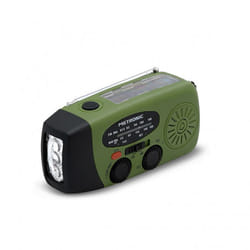 Radio Joe dynamo durgence à chargement solaire 2000 mAh - Verte et noire