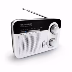 Radio portable fm Vintage - noir et blanc