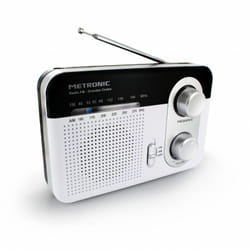 Radio portable fm Vintage - noir et blanc