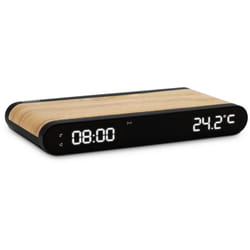 Mooov - Réveil effet bois avec chargeur induction 15 w