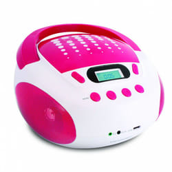 Metronic - Lecteur cd MP3 Pop Pink avec port usb - Blanc et rose