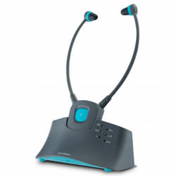 Metronic - Casque tv Sérénité sans fil - gris foncé et bleu - Gris