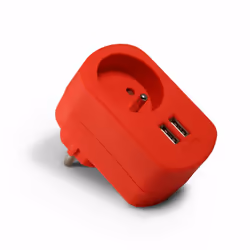 SMART IC 3,5A TOTAL 2,4A MAX. PAR PORT Ce chargeur 2 USB permet de recharger facilement vos différents appareils munis d'une  ...
