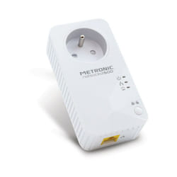 Metronic - Prise cpl netsocket 600 avec prise gigogne
