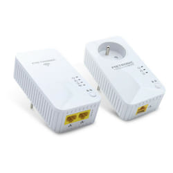 Metronic - Prise cpl Duo Wi-Fi 600 Mb/s avec prise gigogne - blanc