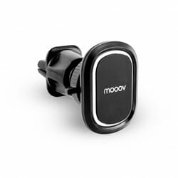 Mooov - Support de téléphone aimanté réglable pour grille de ventilation - noir