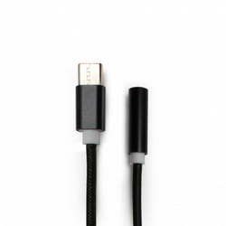 Adaptateur usb-c mâle/ jack 3,5 mm fem. 0,13 m - noir