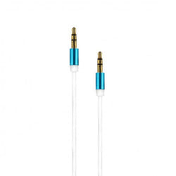 Câble audio jack stéréo 35mm - MOOOV - 12 m - Blanc - Connecteur mâle/mâle - Idéal pour périphériques audio