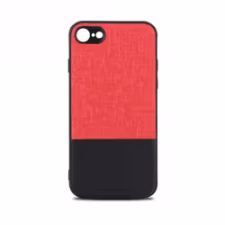 Coque souple bi-matière pour iPhone 7/8/SE 2020 - rouge et noire