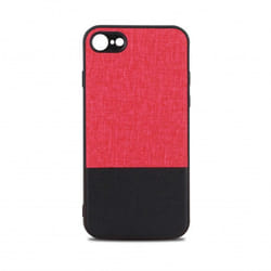 Coque souple bi-matière pour iPhone 7/8/SE 2020 - rouge et noire