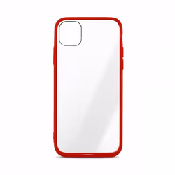 Coque semi-rigide Color Edge pour iPhone 12 MINI - MOOOV - Rouge - Protection antichoc et élégante